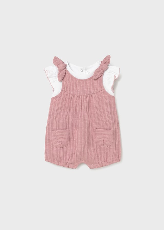 Peto bebé rosa con camiseta blanca Mayoral ref.1649 - Imagen 2