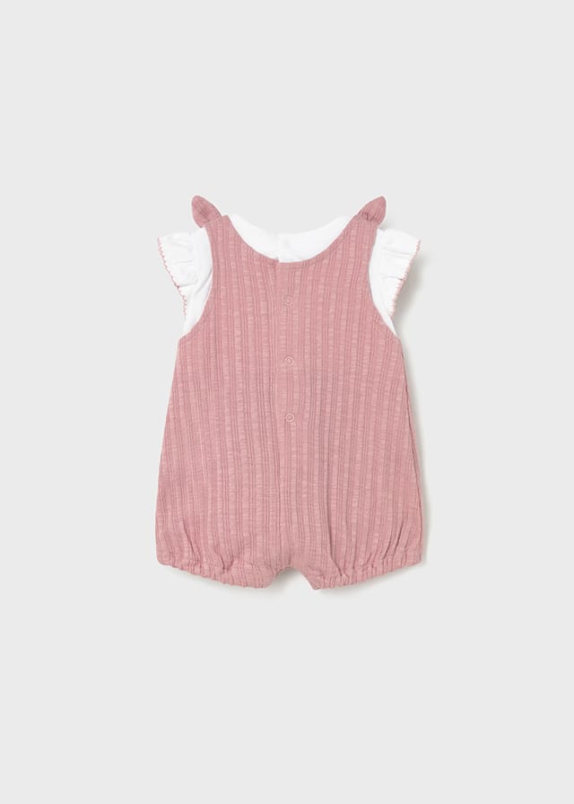 Peto bebé rosa con camiseta blanca Mayoral ref.1649 - Imagen 3
