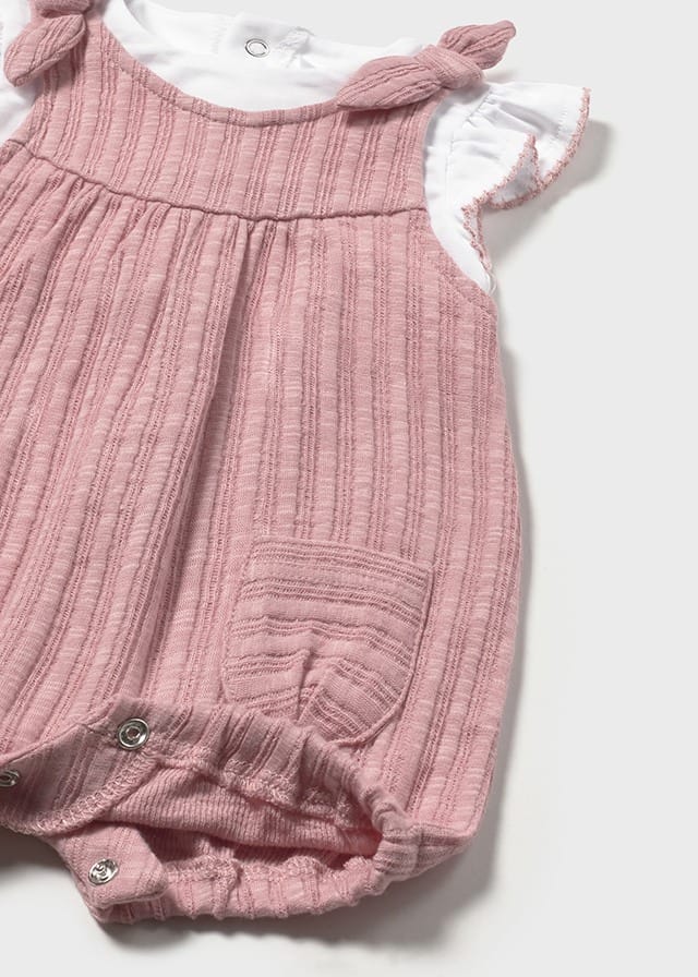 Peto bebé rosa con camiseta blanca Mayoral ref.1649 - Imagen 4