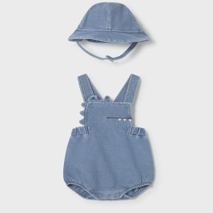 Peto bebé denim con gorrito Mayoral Ref 1650