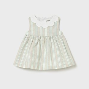 Vestido bebé niña rayas verde agua Mayoral ref.1801