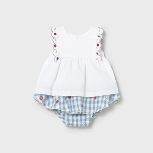 Conjunto bebé niña camiseta y braguita vichy Mayoral ref.1820