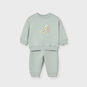 Conjunto bebé unisex verde agua algodón suave Mayoral Ref 1898
