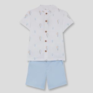 Conjunto niño camisa globos y bermuda celeste Street Monkey 262026-1
