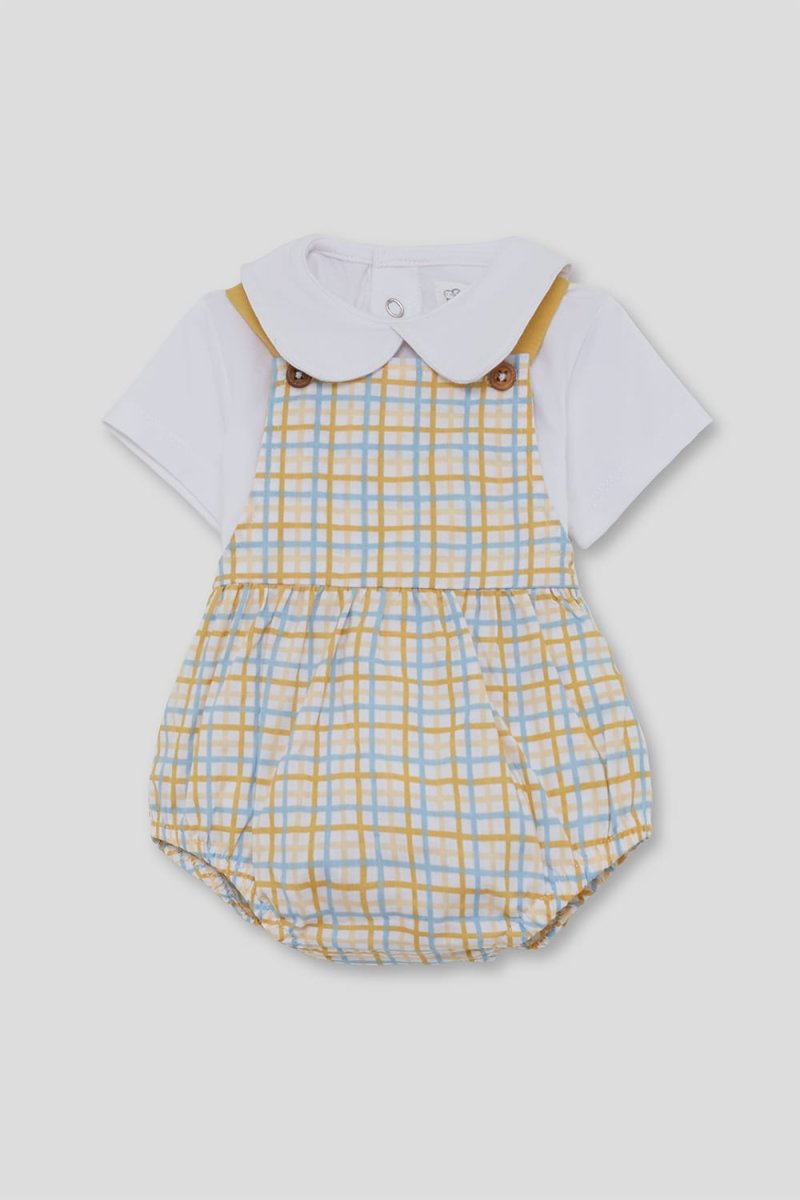 Ranita + camiseta bebé cuadro amarillo 262052