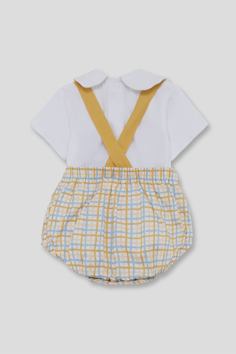 Ranita + camiseta bebé cuadro amarillo 262052 - Imagen 3