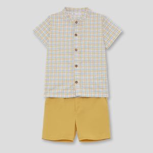 Conjunto camisa con bermuda mostaza Street Monkey 262056-1