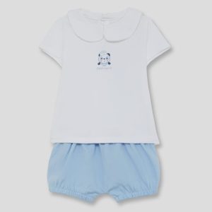 Conjunto bebé niño cuello bebé azul Street Monkey – Ref. 262060