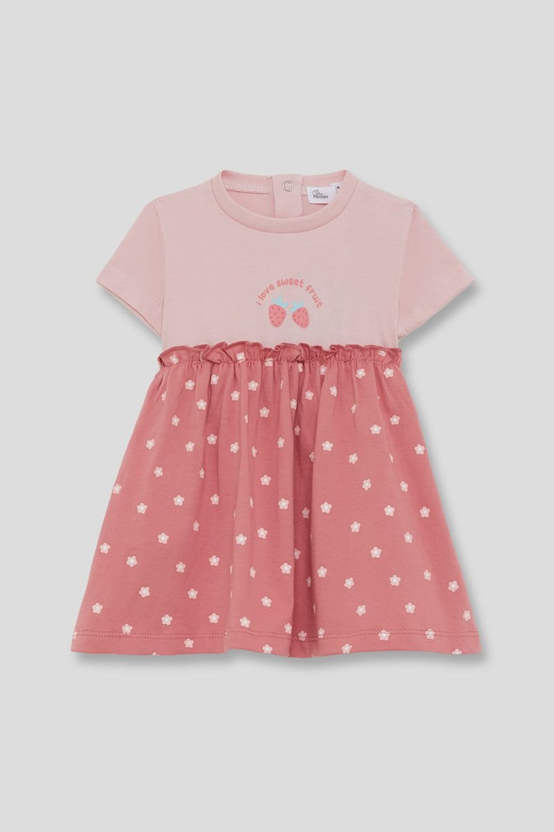 Vestido infantil rosa con estampado de flores 263004 - Imagen 4