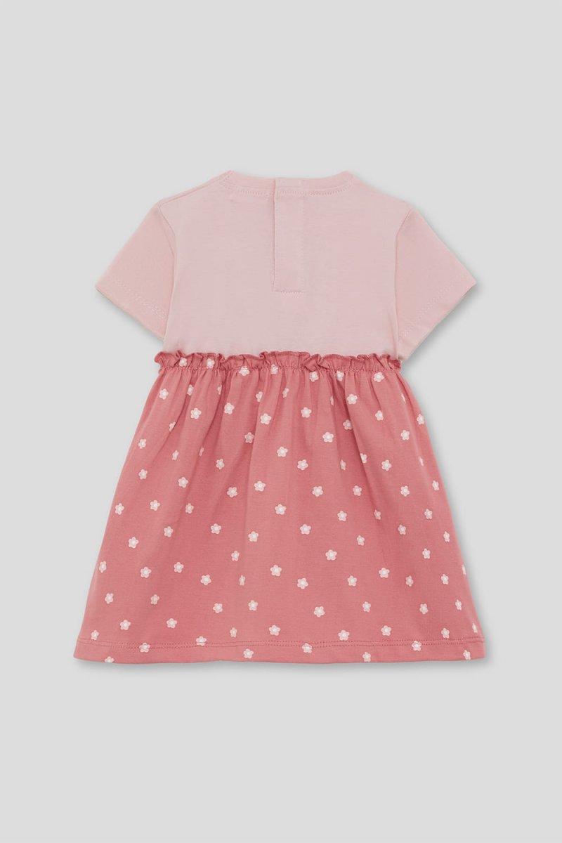 Vestido infantil rosa con estampado de flores 263004 - Imagen 3