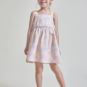 Vestido infantil estampado multicolor tirantes anchos 263010