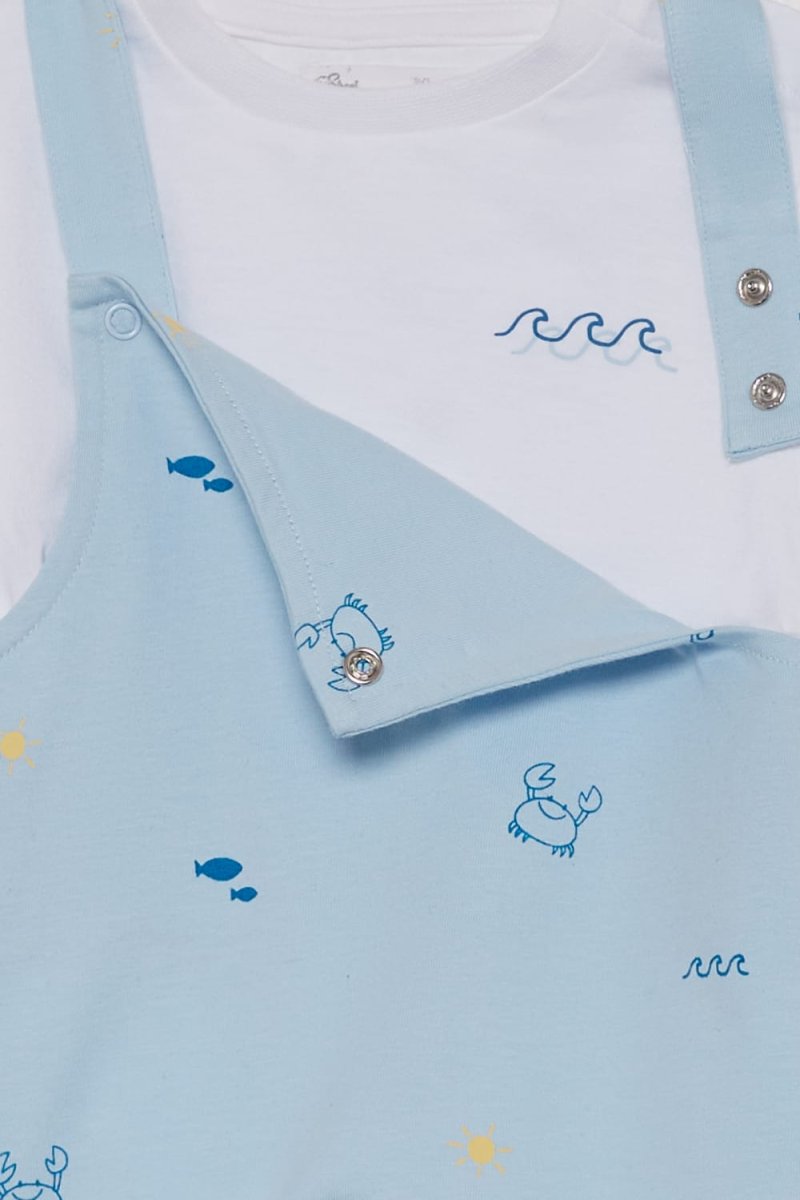 Peto infantil azul con estampado marino Ref. 264020 - Imagen 3