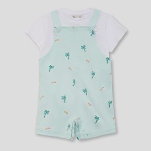 Conjunto infantil peto verde agua  Dino Surfer 264050