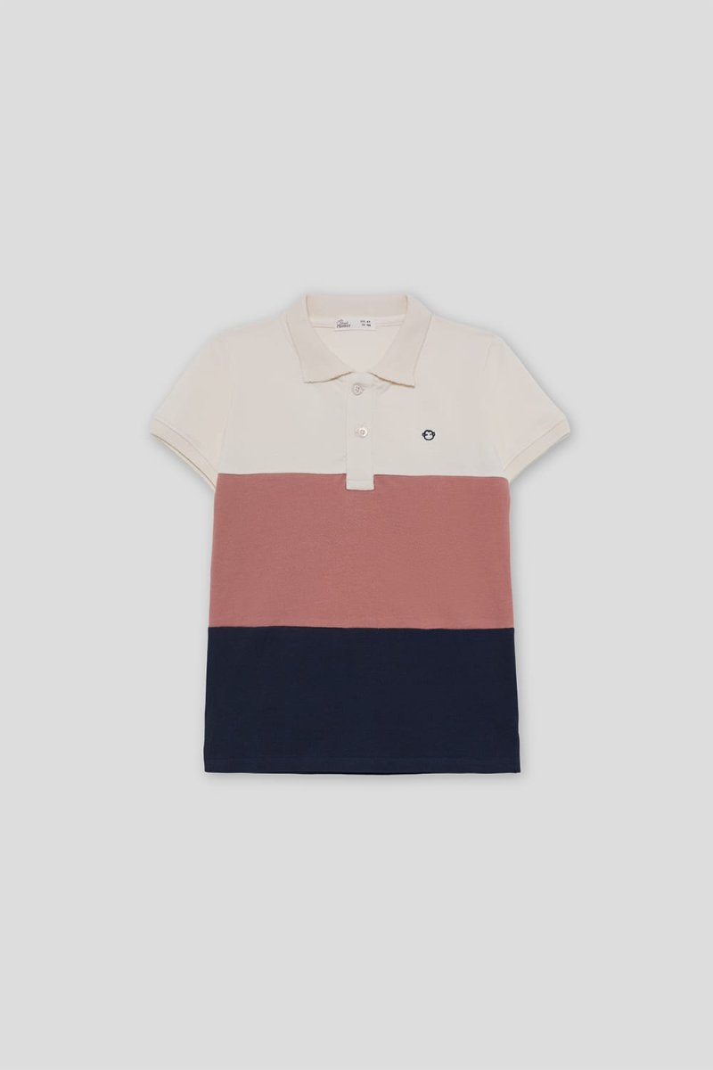 Polo infantil Street Monkey tricolor grosella – Ref. 265023