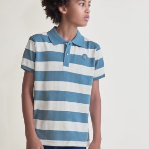 Polo infantil de rayas azul y blanco Street Monkey 265034