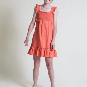Vestido coral fruncido Street Monkey 266062