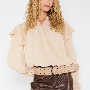 Cinturón Ojetillos Belén Beige