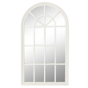 Espejo de Ventana Rústico de Paulownia Blanca