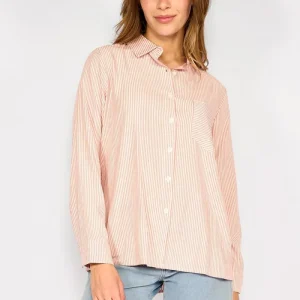 Camisa Rayas Milagros Rosa