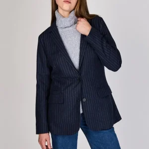 Blazer Listado Mia Azul Marino Eclipse