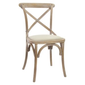 Silla madera rubberwood natural (44 cm)