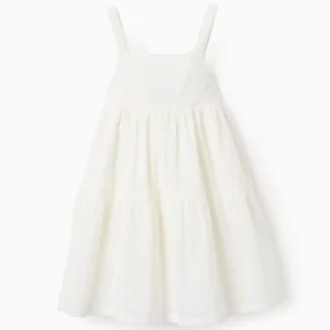 Vestido Blanco Bordado Zippy