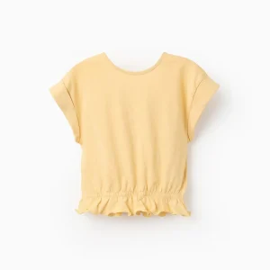 Camiseta Amarilla con Detalles Volantados Zippy