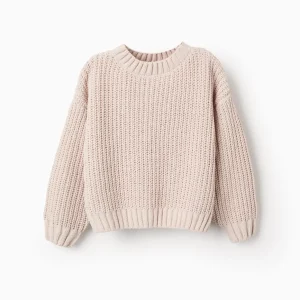 Jersey beige de punto grueso niña – ZippyRef. ZKGAP0202_25058