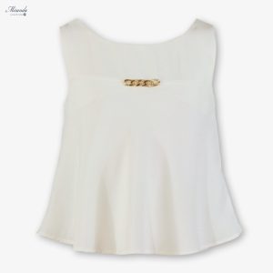 Top blanco niña con detalle dorado Miranda Ref. 312