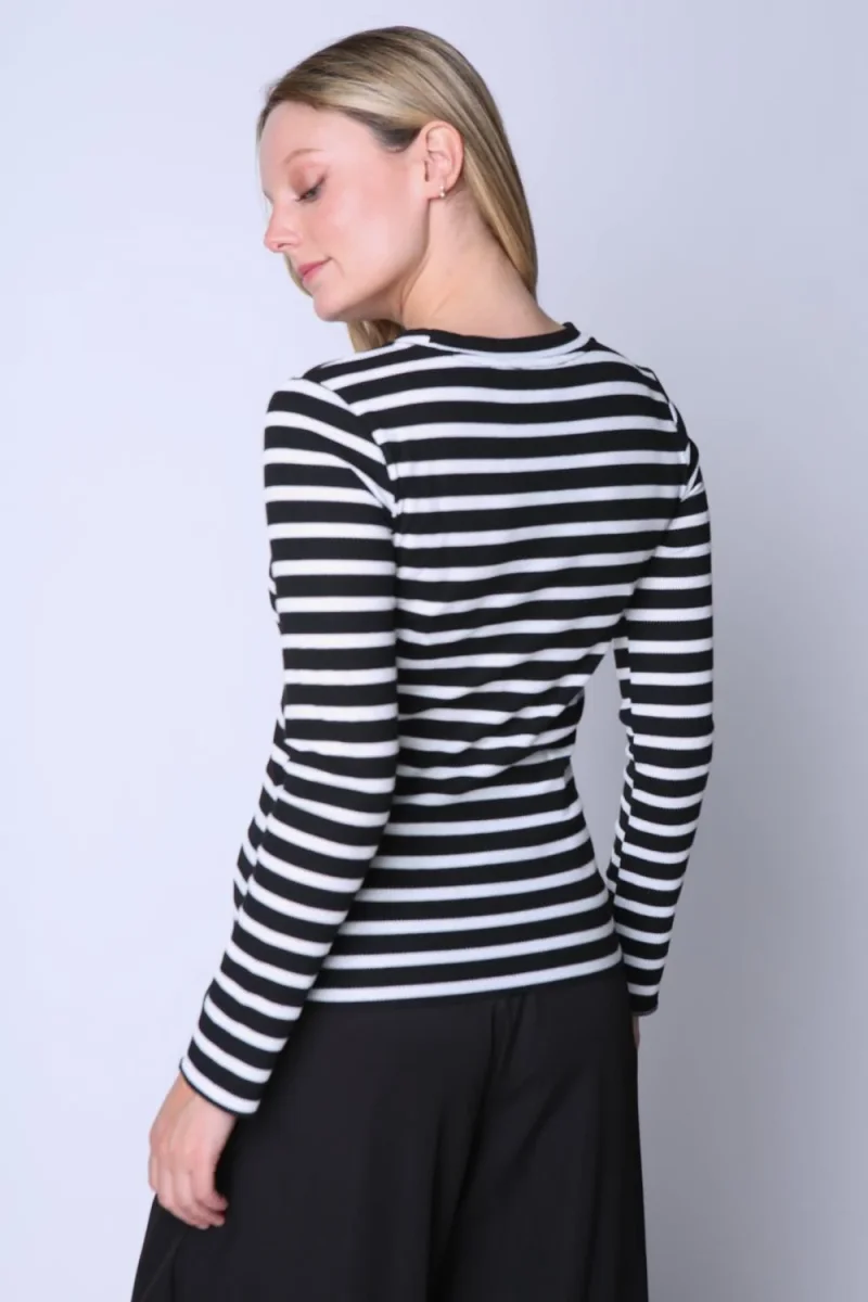 Polera Rayas Feña Negro Eclipse - Imagen 3