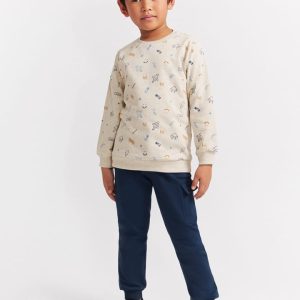 Conjunto sudadera espacial y pantalón azul niño – Ref. 354064