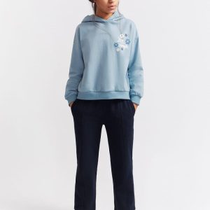 Conjunto con capucha azul para niña – Ref. 356005