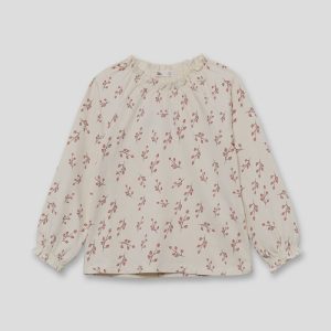 Blusa estampada niña con cuello fruncido – Ref. 356031