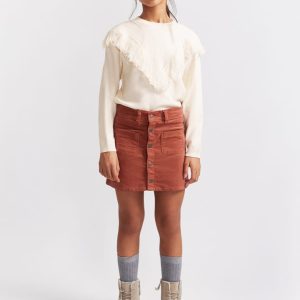 Falda micropana niña color teja Street Monkey  · Ref. 356057
