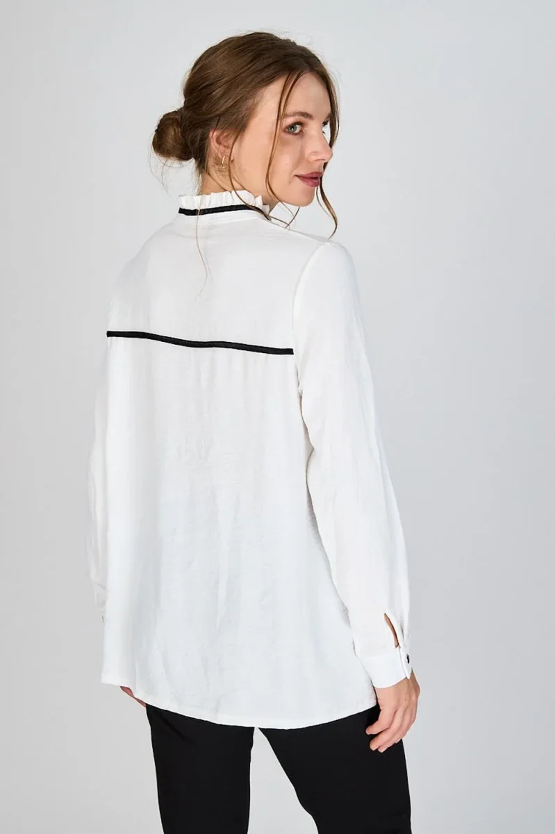 Blusa con Lazo Anastasia Crudo Woman by Eclipse - Imagen 4