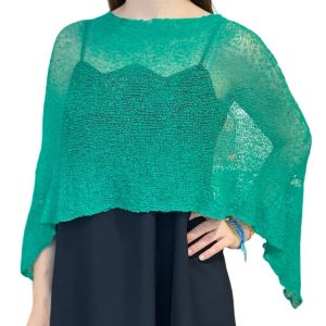 Poncho Il Baco Da Seta Verde Bandera