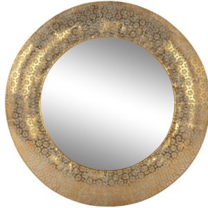 Espejo Metal Cristal Dorado