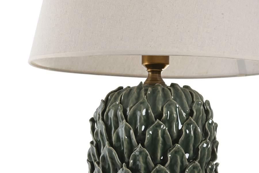 Lámpara de Sobremesa Porcelana Hojas Lino | Verdes & Natural - Imagen 3