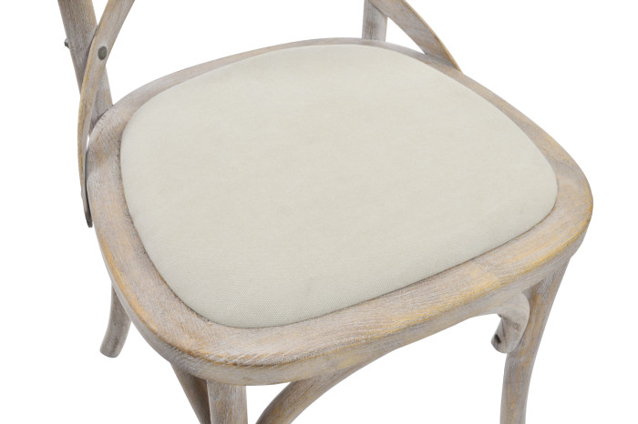 Silla madera rubberwood natural (44 cm) - Imagen 4