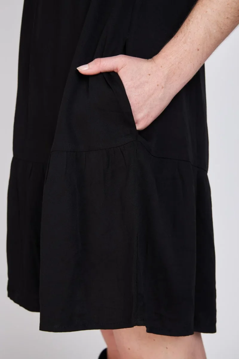 Vestido Manga Globo Mara Negro Eclipse - Imagen 4
