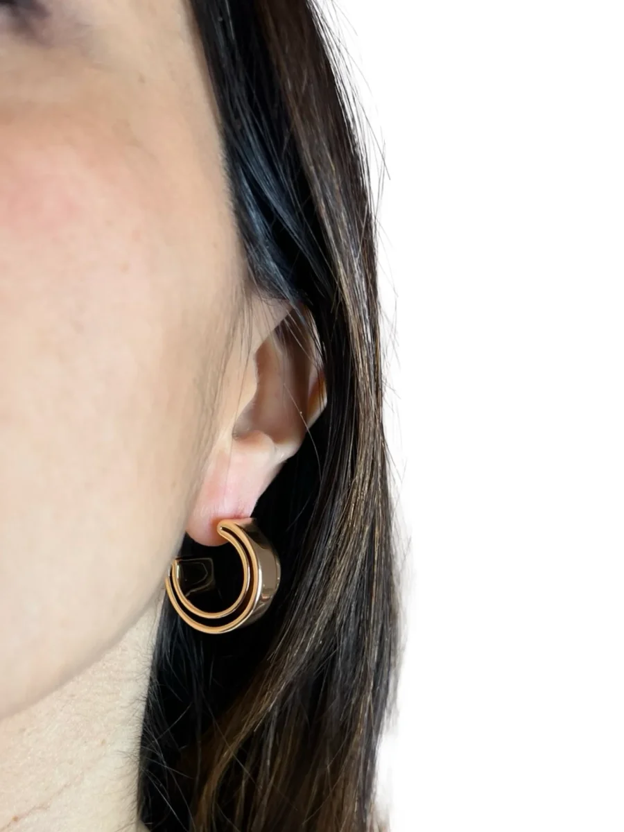 Pendientes Liviana Conti Doble Aro - Imagen 5