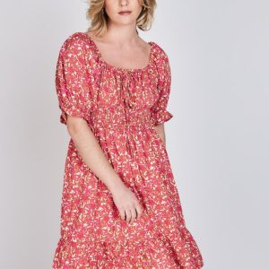 Vestido Romántico Jacinta Fucsia Eclipse