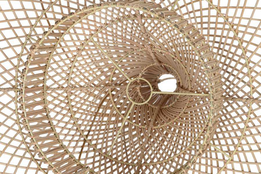 Lámpara Colgante Artesanal de Ratán Natural con Tejido en Celosía y Varillas - Imagen 4