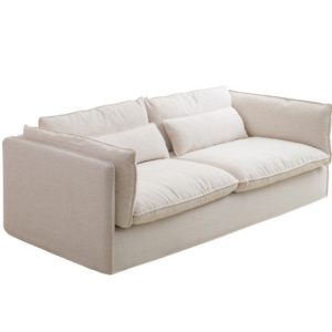Sofá 3 Plazas de Poliéster y Pluma Beige Colección Sea Side