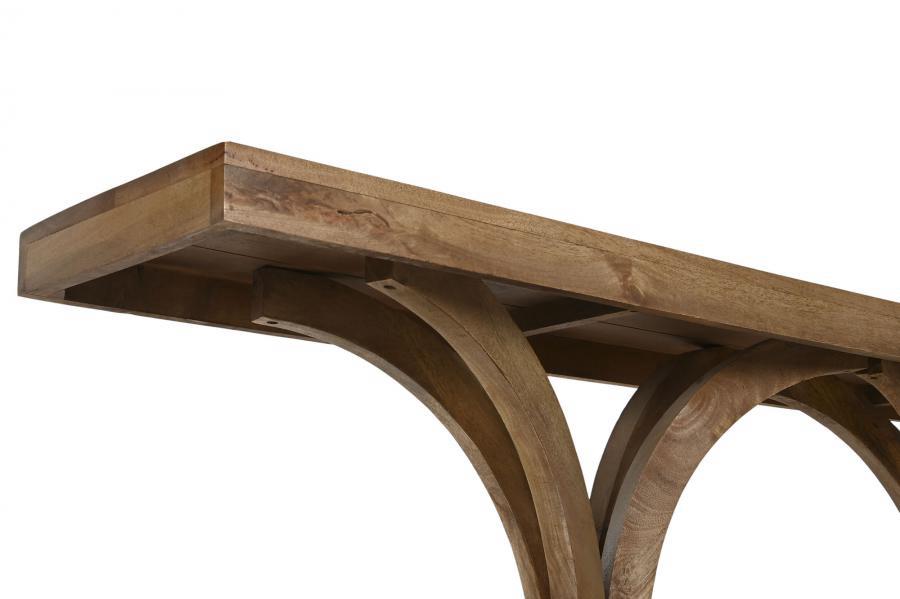 Consola de Madera de Mango con Diseño Circular - Imagen 4