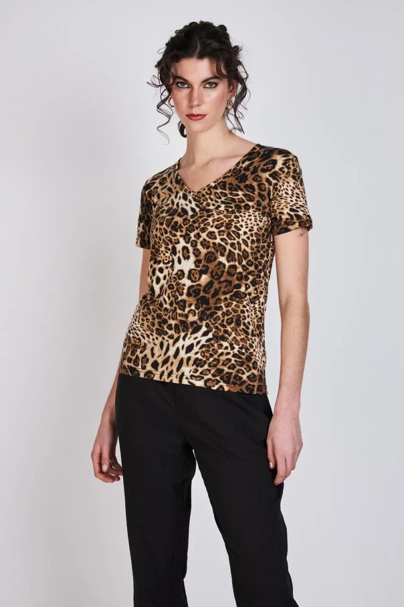 Polera Animal Julieta Café Woman by Eclipse - Imagen 2
