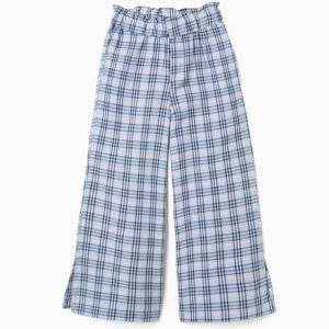 Pantalón niña cuadros azul estilo amplio ZKAGAP0401_26013