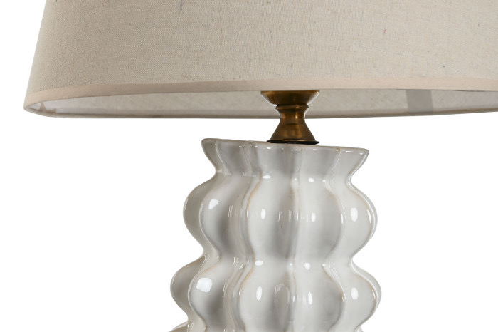 Lámpara de Sobremesa Porcelana Grabada Algodón Sea Side - Imagen 4