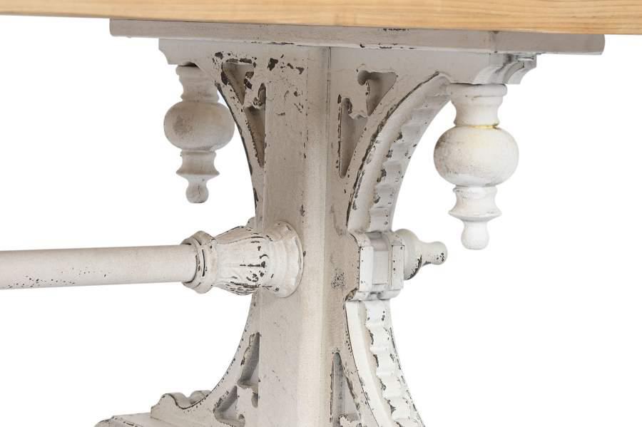 Mesa de Centro Estilo Provenzal en Madera Natural y Decapada - Imagen 5
