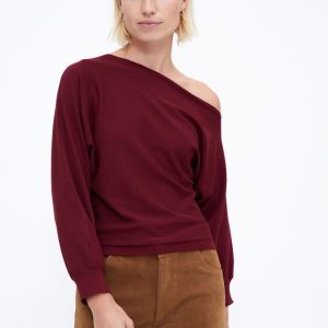 Jersey asimétrico burgundy